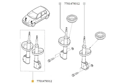 Amortizor ORIGINAL RENAULT 7701479312