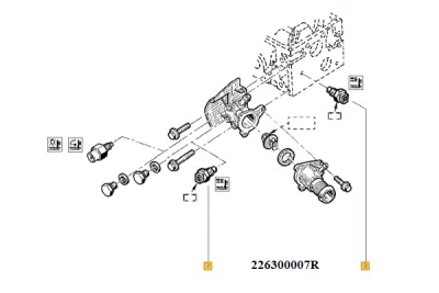 Senzor, temperatura lichid de racire ORIGINAL RENAULT 22 63 000 07R