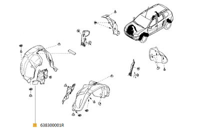 ECRAN LATERAL PASAJ Dr ORIGINAL RENAULT 638300001R