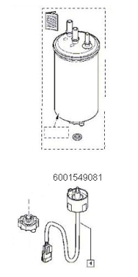 Senzor apa, alimentare combustibil ORIGINAL RENAULT 6001549081