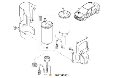 Senzor apa, alimentare combustibil ORIGINAL RENAULT 6001549081