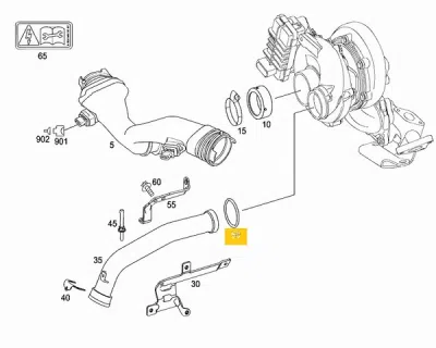 Inel etansare ORIGINAL MERCEDES A014 997 6445