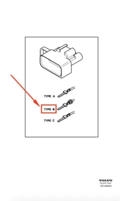 Pin reparatie 1.0 mm², Tin (Sn), TYPE B, Pin size 6.3 mm ORIGINALVOLVO 30656650