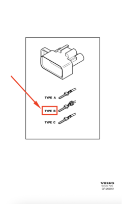Pin reparatie 2.5 mm², Tin (Sn), TYPE B, Pin size 6.3 mm ORIGINAL VOLVO 30656652