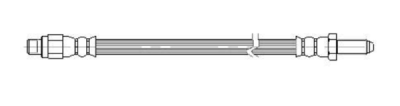 Furtun/conducta de frana flexibil Fata Dreapta/Stanga (lungime 535mm, M10x1/M10/M10x1) ORIGINAL IVECO 93800897