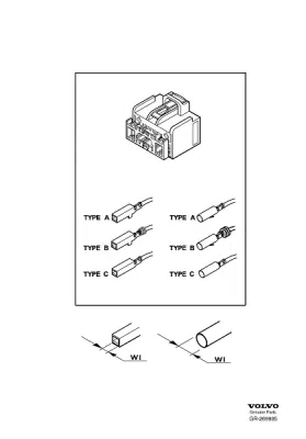 Terminal de reparare. Conector. Mamă. Carcase și terminale. Multipolar ORIGINAL VOLVO 30656651