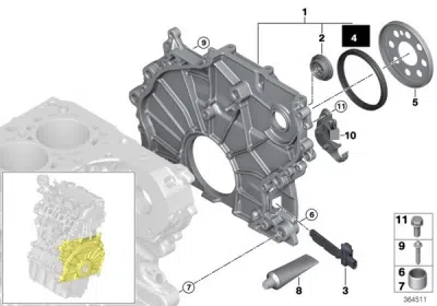 Simering, arbore cotit ORIGINAL BMW 11147797490