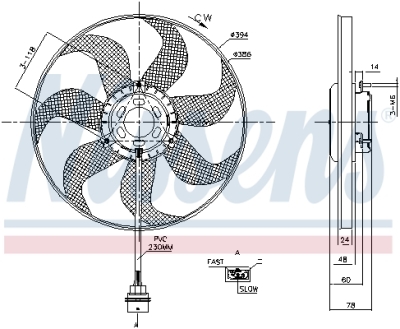 Ventilator, radiator NISSENS 85798