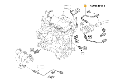 Sonda Lambda [dupa catalizator] ORIGINAL RENAULT 6001549061