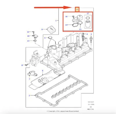 Ventil, aerisire bloc motor ORIGINAL LAND ROVER 8510298