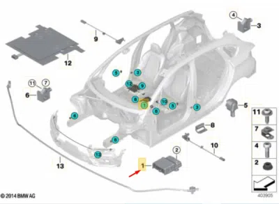 Control unit airbag ORIGINAL BMW 65775A41CA0