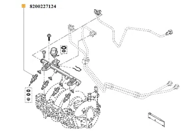Injector ORIGINAL RENAULT 8200227124