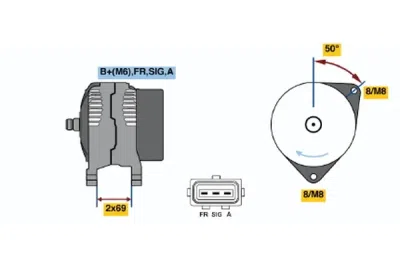 Generator / Alternator BOSCH 0 986 049 181