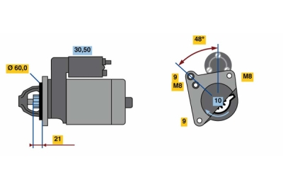 Demaror BOSCH 0 986 021 970