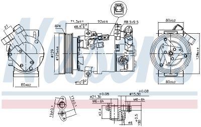 Compresor, climatizare NISSENS 890586