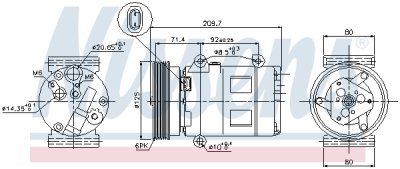 Compresor, climatizare NISSENS 89072