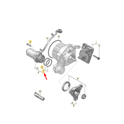 Set garnituri, servopompă [haldex] ORIGINAL VW GROUP 0CQ598305