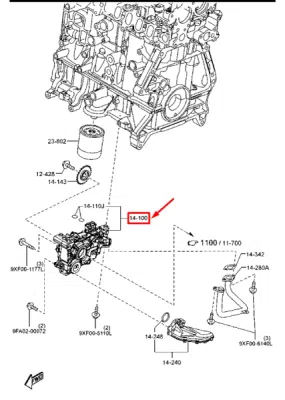 Pompa ulei SH0114100A ORIGINAL MAZDA