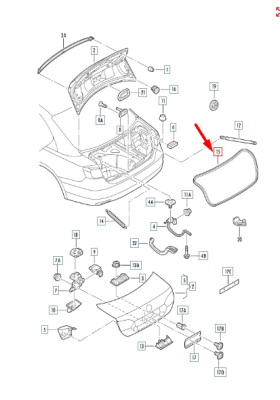 Cheder portbagaj ORIGINAL VW GROUP 5C6827705A5AP