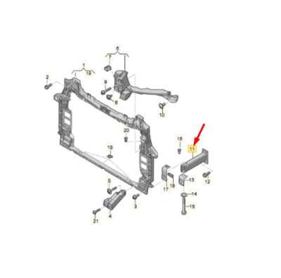 Suport dreapta traversa inferioara ORIGINAL VW GROUP 4M0802038D