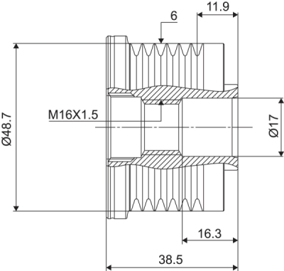 Sistem roata libera, generator VALEO 588029