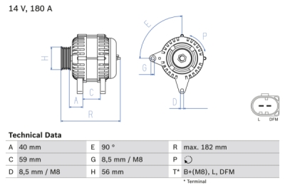 Generator / Alternator BOSCH 0 986 045 340