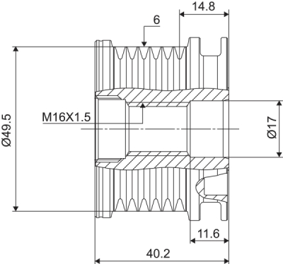 Sistem roata libera, generator VALEO 588016