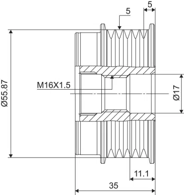 Sistem roata libera, generator VALEO 588008