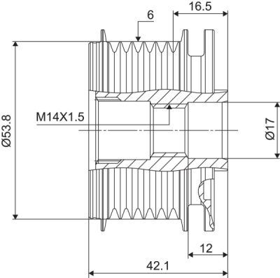 Sistem roata libera, generator VALEO 588011