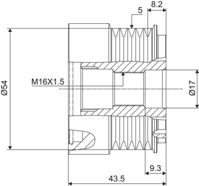 Sistem roata libera, generator VALEO 588007