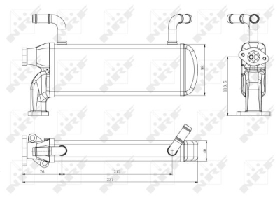 Radiator, recirculare gaze de esapament NRF 48218