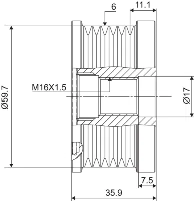 Sistem roata libera, generator VALEO 588046