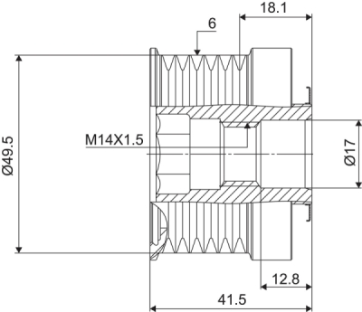 Sistem roata libera, generator VALEO 588054