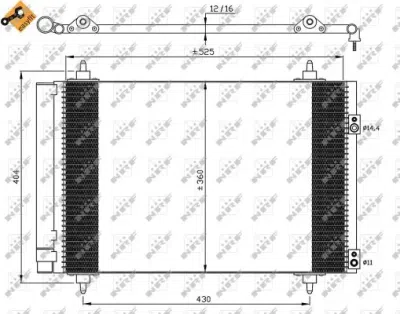 Condensator, climatizare NRF 35610