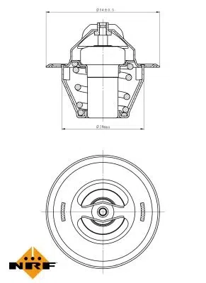 Termostat, lichid racire NRF 725212