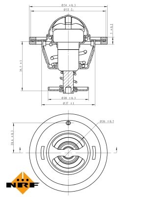 Termostat, lichid racire NRF 725126