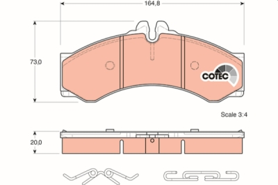 Set placute frana TRW GDB1288