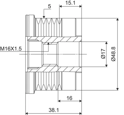 Sistem roata libera, generator VALEO 588038