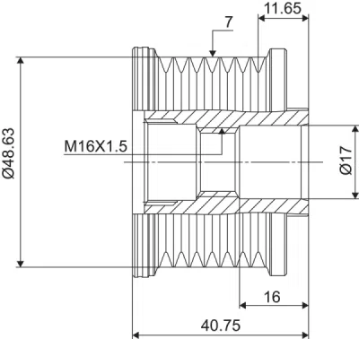 Sistem roata libera, generator VALEO 588027