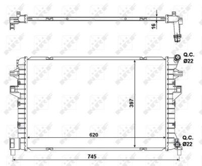 Radiator, racire motor NRF 58471