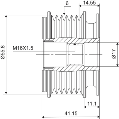 Sistem roata libera, generator VALEO 588001