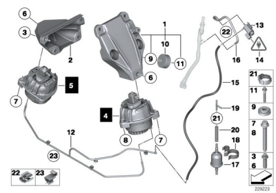 Tampon motor stg/dr ORIGINAL BMW 22116777371