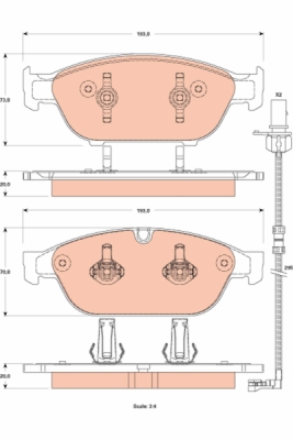 Set placute frana TRW GDB1883