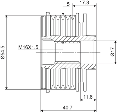 Sistem roata libera, generator VALEO 588026