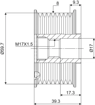 Sistem roata libera, generator VALEO 588053