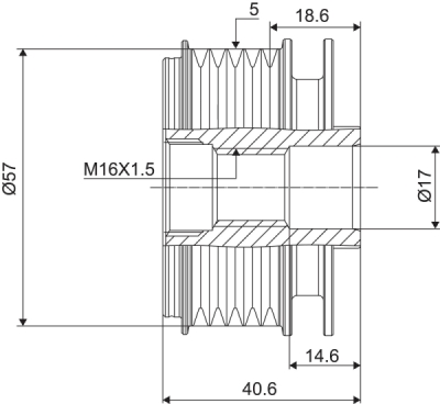 Sistem roata libera, generator VALEO 588043