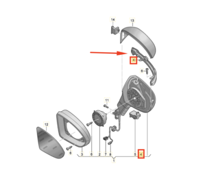 Semnalizator dr. ORIGINAL VW GROUP 3G0949102A