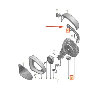 Semnalizator dr. ORIGINAL VW GROUP 3G0949102A