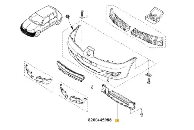 Acoperire motor ORIGINAL RENAULT 8200445988