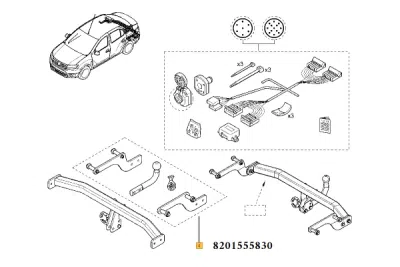 Carlig remorcare ORIGINAL RENAULT 8201555830
